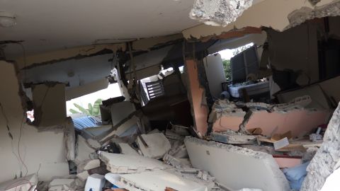 Remains of a home in Guayanilla, Puerto Rico, after an earthquake tore through the area in January 2020.