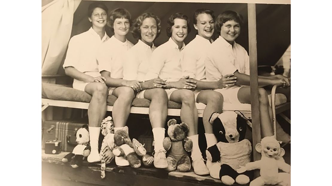 Martha Kowal (far right) at Singing Eagle Lodge in 1959.