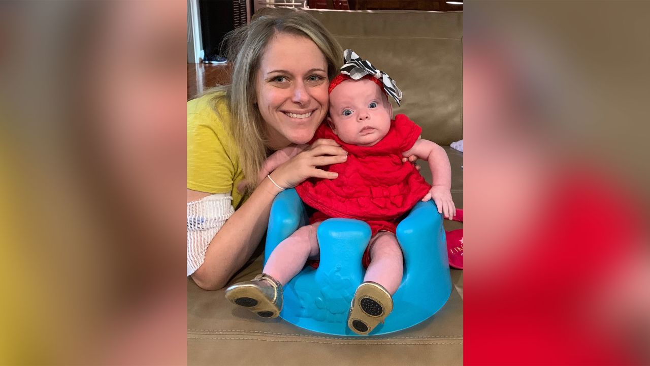 Thanks to at-home monitoring, Whitney Williams noticed an emerging medical condition during her pregnancy and was able to get help early. Williams, pictured with Emma Rose, four months old.