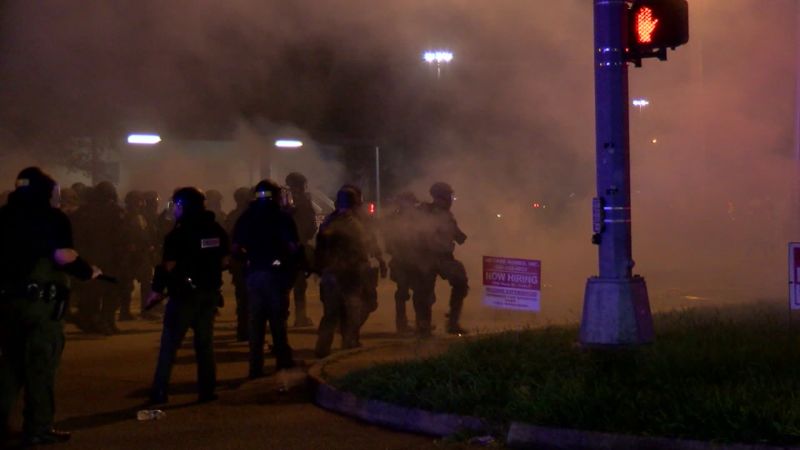Trayford Pellerin: Police clash with protesters in Lafayette, Louisiana ...