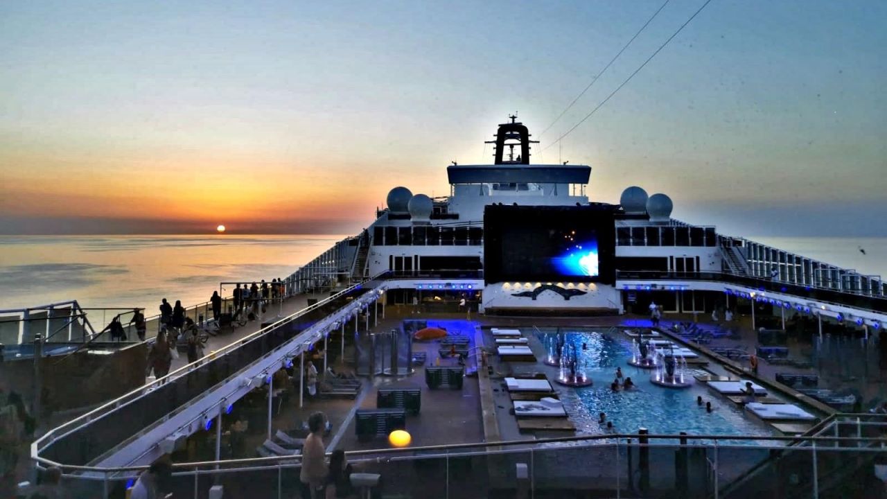 <strong>On board life:</strong> The cruise stopped off in destinations including Valletta, Malta and Palermo, Italy. On board, Belardi enjoyed snacks on the deck and relaxing evenings by the pool.