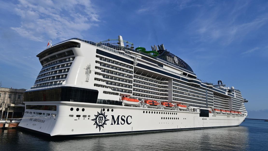The MSC Grandiosa is one of the first cruise ships to return to the sea.