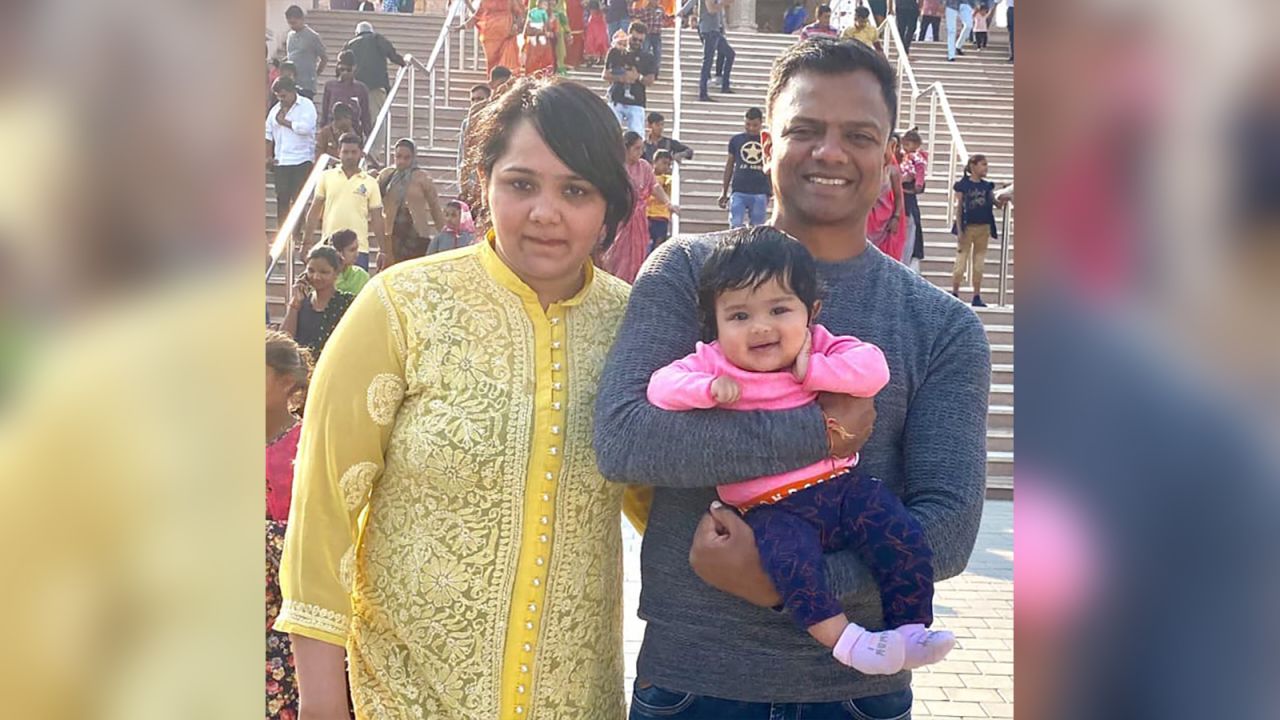Mehul Patel's wife Vibha and daughter Aarya are stranded in Rajkot, Gujarat. Patel hasn't seen them in person since February and on Friday he missed his daughter's first birthday.