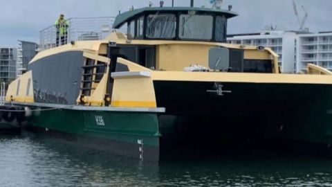 From 9News: A fleet of 10 new River Class ferries and three emerald class ferries, ordered by operator Transdev, are being built in Indonesia and shipped to Australia. As the ferries pass under Camellia Railway Bridge and the Gasworks Bridge between Rydalmere and Parramatta, commuters will need to go down to a lower deck.