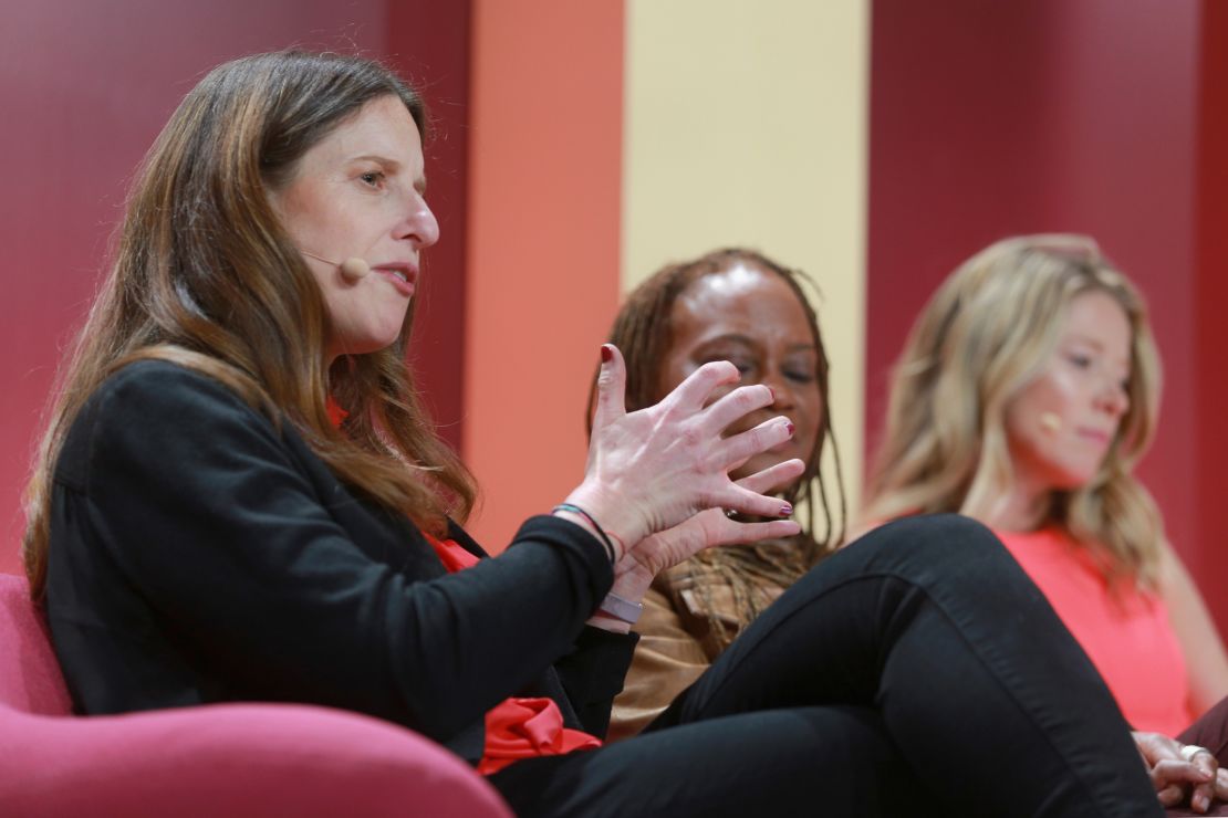 Partner at Upfront Ventures Kara Nortman, founder of 22 Capital Group Tracy Gray and Partner at Lightspeed Venture Partners Nicole Quinn speak on stage at the 2018 Girlboss Rally at Magic Box on April 28, 2018 in Los Angeles, California.