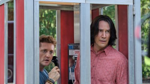 (From left) Alex Winter and Keanu Reeves in "Bill & Ted Face the Music."