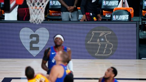 A tribute to Kobe Bryant was displayed during Game 4 between the Utah Jazz and Denver Nuggets.