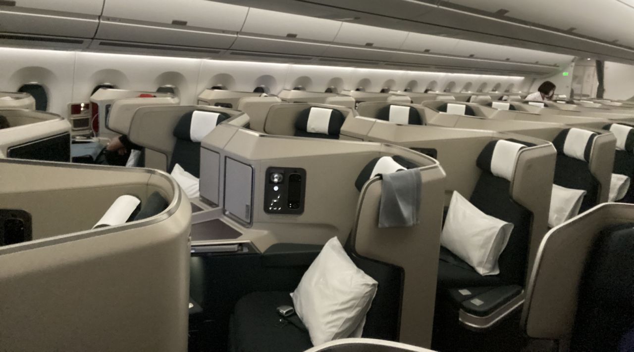 Due to Australia's strict arrival caps, flights coming into the country are nearly empty -- in spite of a long line of people wanting to be on them. 