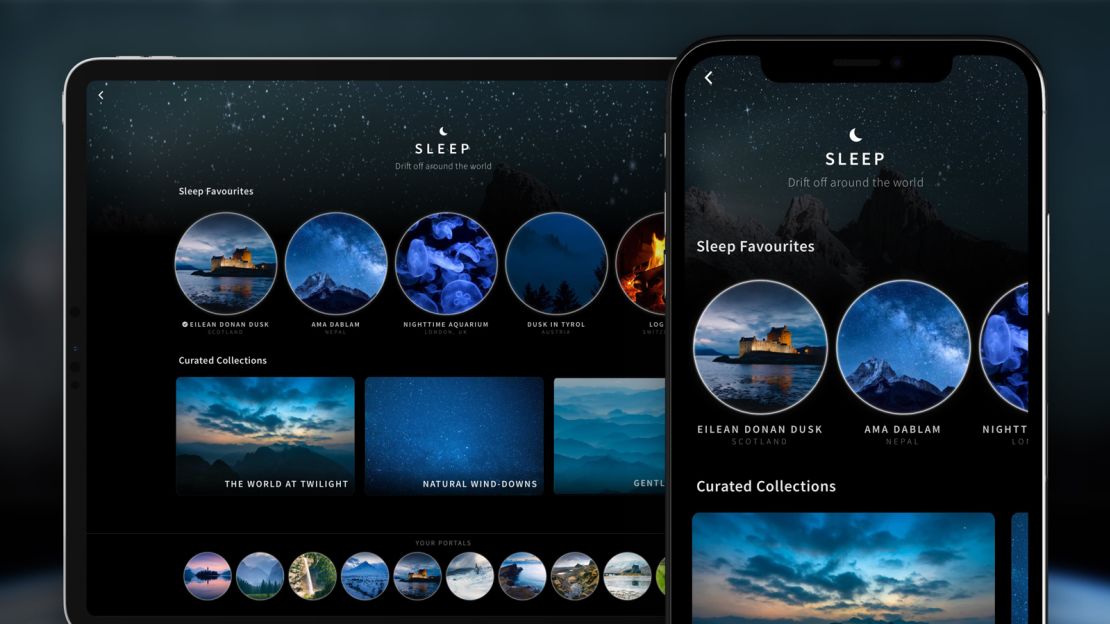 Portal provides calming soundscapes that lull you to sleep.