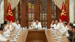 Kim Jong Un holds a political bureau meeting