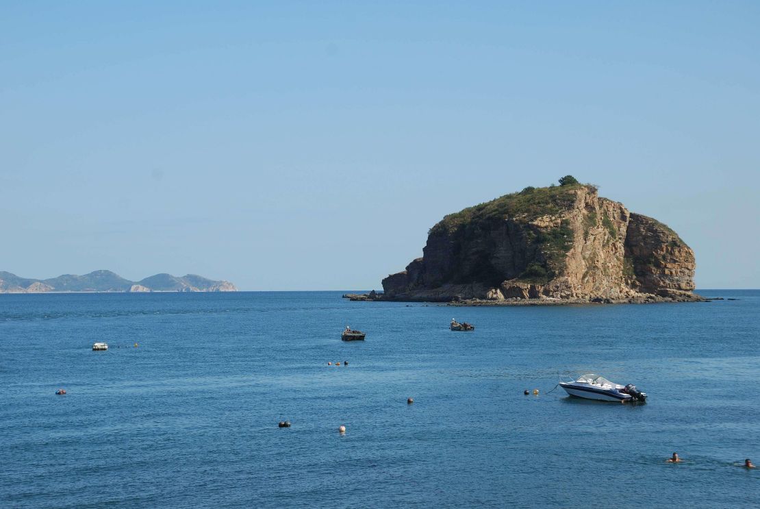 View of Bangchui Island off the coast of Dalian city, in Liaoning province in 2009. 