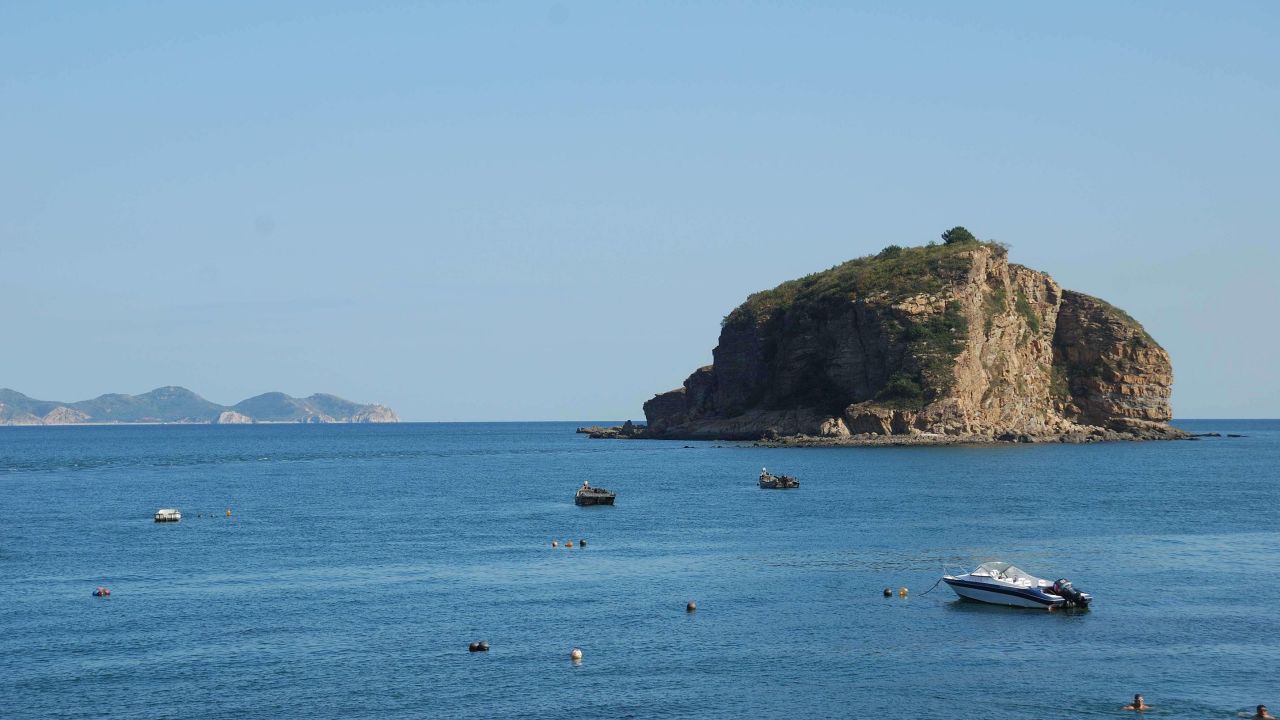 View of Bangchui Island off the coast of Dalian city, in Liaoning province in 2009.