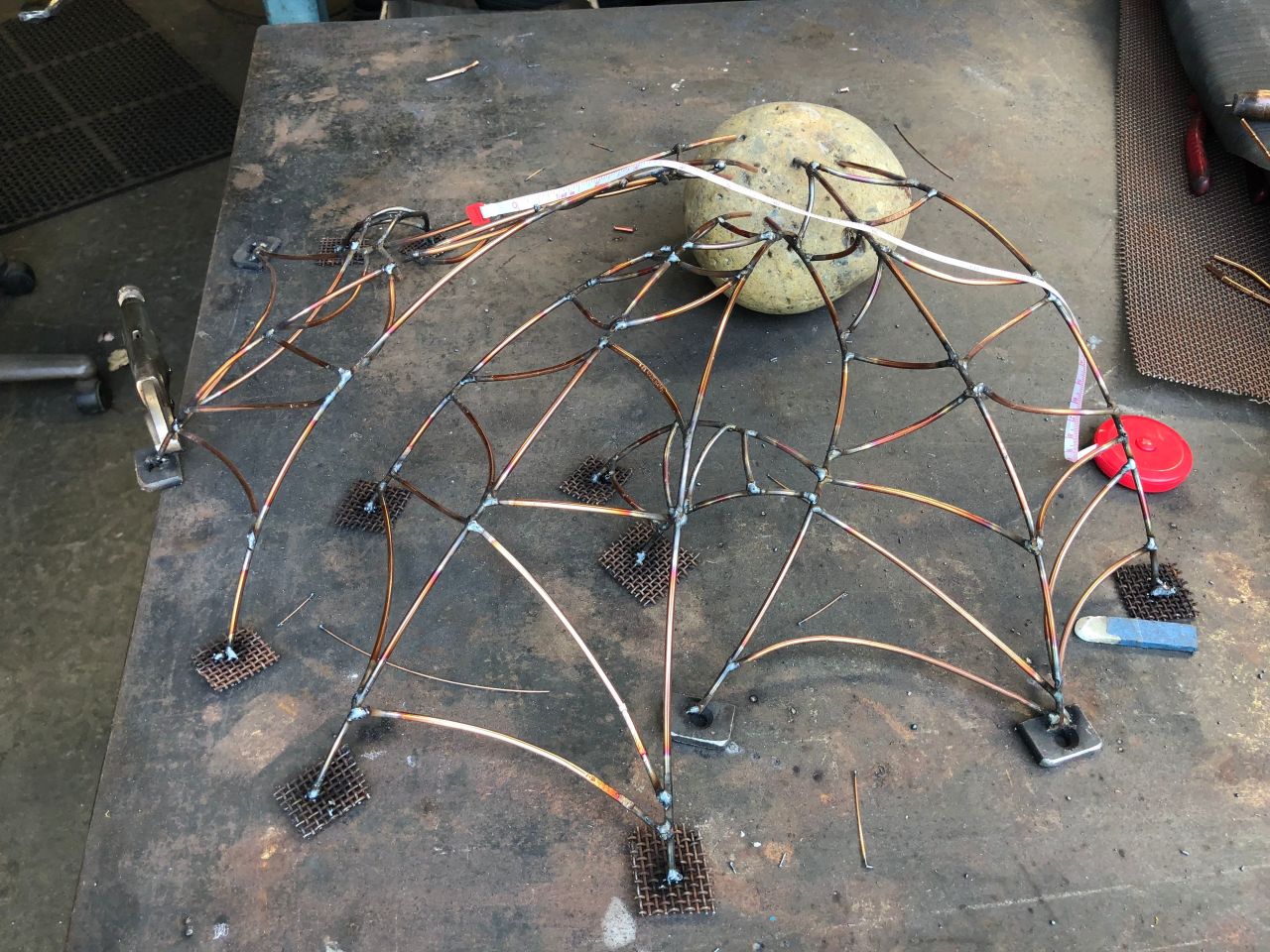 To engage with the art community about marine protection and to provide a functioning underwater habitat for endangered biodiversity, Flanigan has turned to virtual reality to help design her sculptures. The first step is to build her reefs out of metal on dry land.