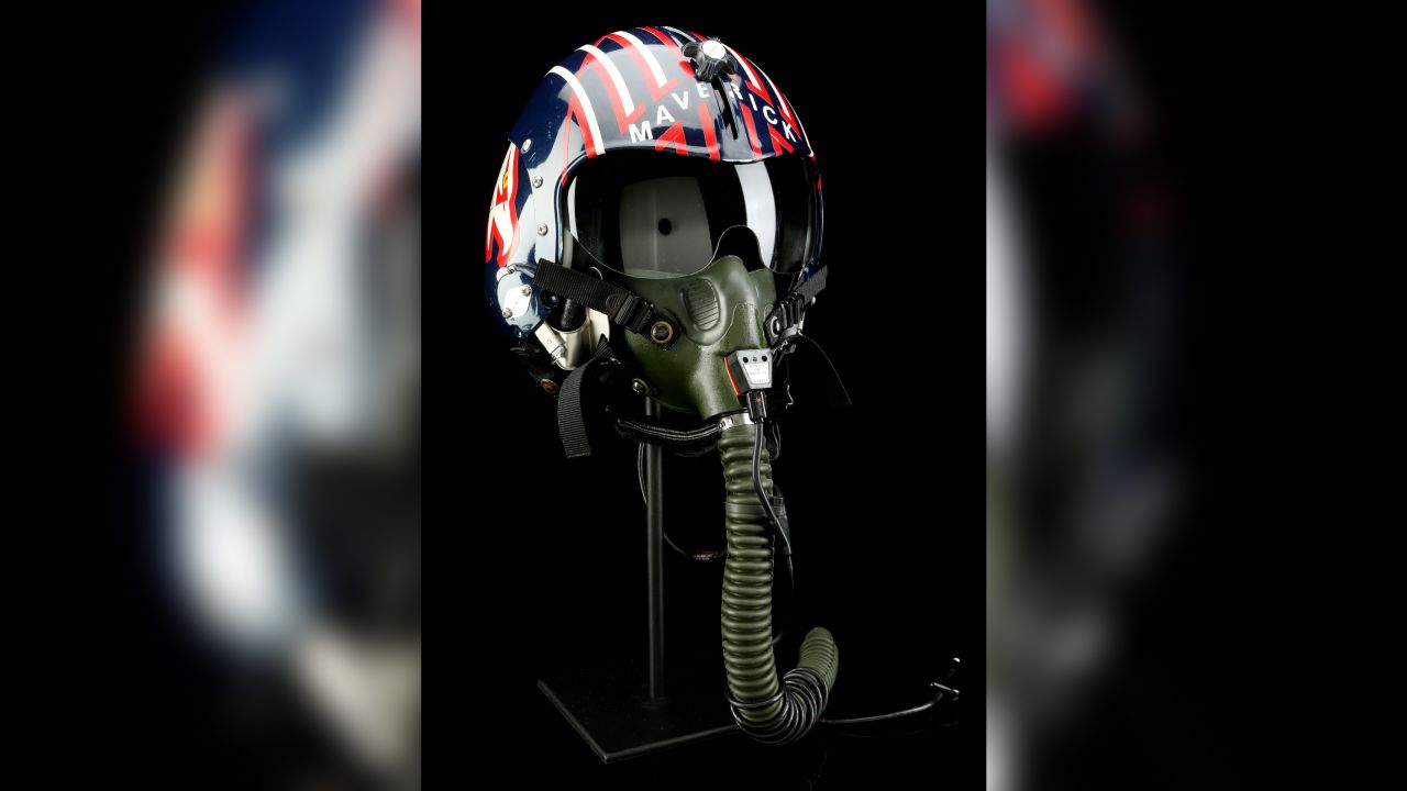 One of three Maverick helmets made for Tom Cruise for the movie Top Gun is up for auction.