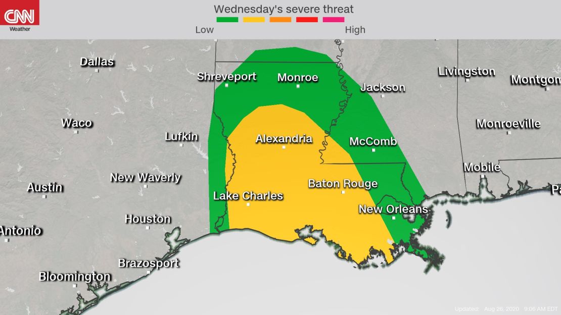 Gulf tornado threat wednesday 08262020