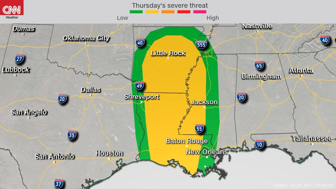 gulf tornado threat thursday 082720