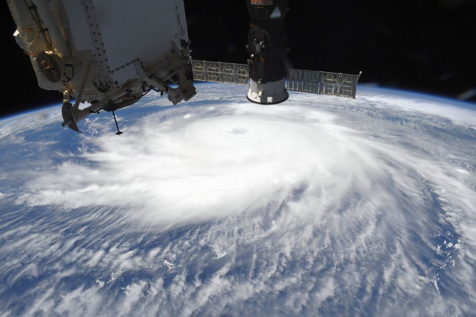 This photo of Hurricane Laura was taken from aboard the International Space Station on August 26.