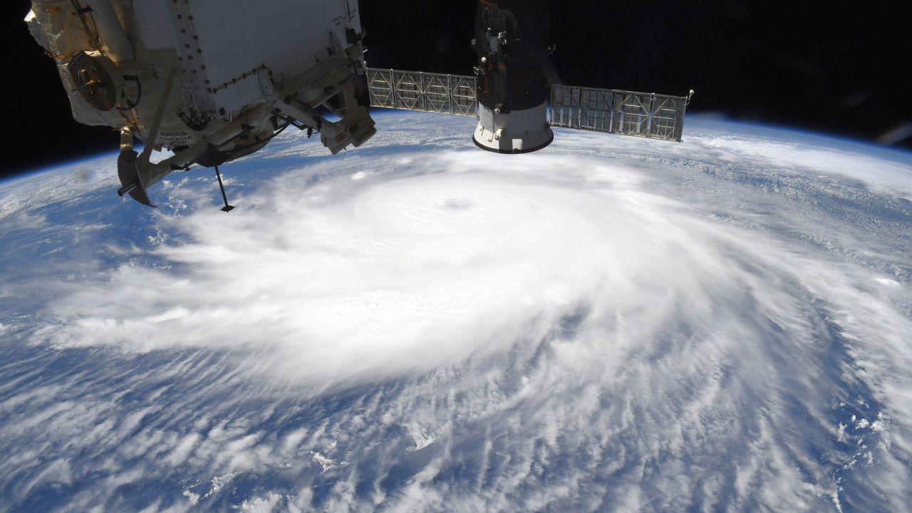 A view of Hurricane Laura taken from the International Space Station on Wednesday, August 26, 2020.