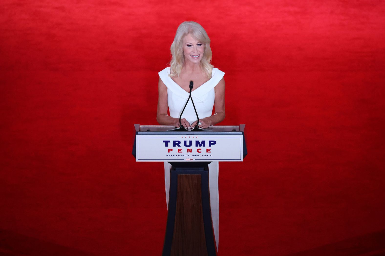 During her speech Wednesday, White House counselor Kellyanne Conway<a href="index.php?page=&url=https%3A%2F%2Fwww.cnn.com%2Fpolitics%2Flive-news%2Frnc-2020-day-3%2Fh_c1d96bc3a659ae14ae1a1a02f51343a7" target="_blank"> tried to make the case that Trump is a champion for women.</a> She said that for decades Trump has "elevated women to senior positions in business and in government," and he "confides in and consults us, respects our opinions and insists that we are on equal footing with the men." Conway announced Sunday that she would be leaving the White House at the end of the month.