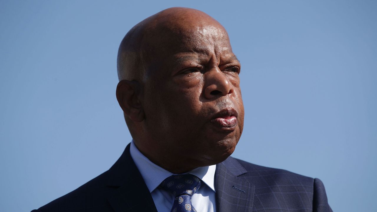 U.S. Rep. John Lewis (D-GA) listens during a news conference September 25, 2017 on Capitol Hill in Washington, DC.