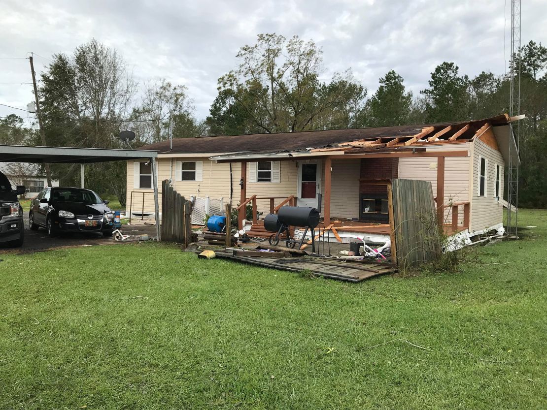 Numerous homes in Vinton, Louisiana, were damaged, resident Keisha Freeman said.