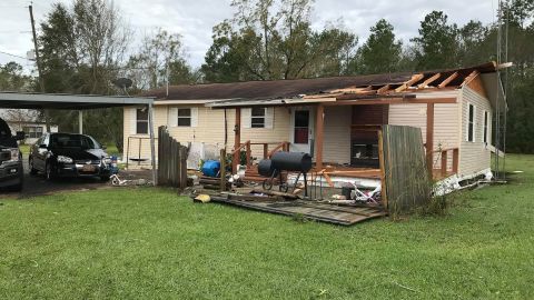 Numerous homes in Vinton, Louisiana, were damaged, resident Keisha Freeman said.