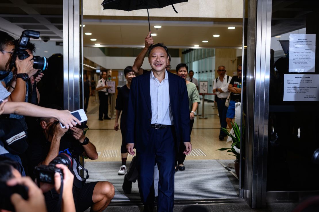 Law professor and activist Benny Tai seen in August 2019. Tai was controversially fired from Hong Kong University this year. 