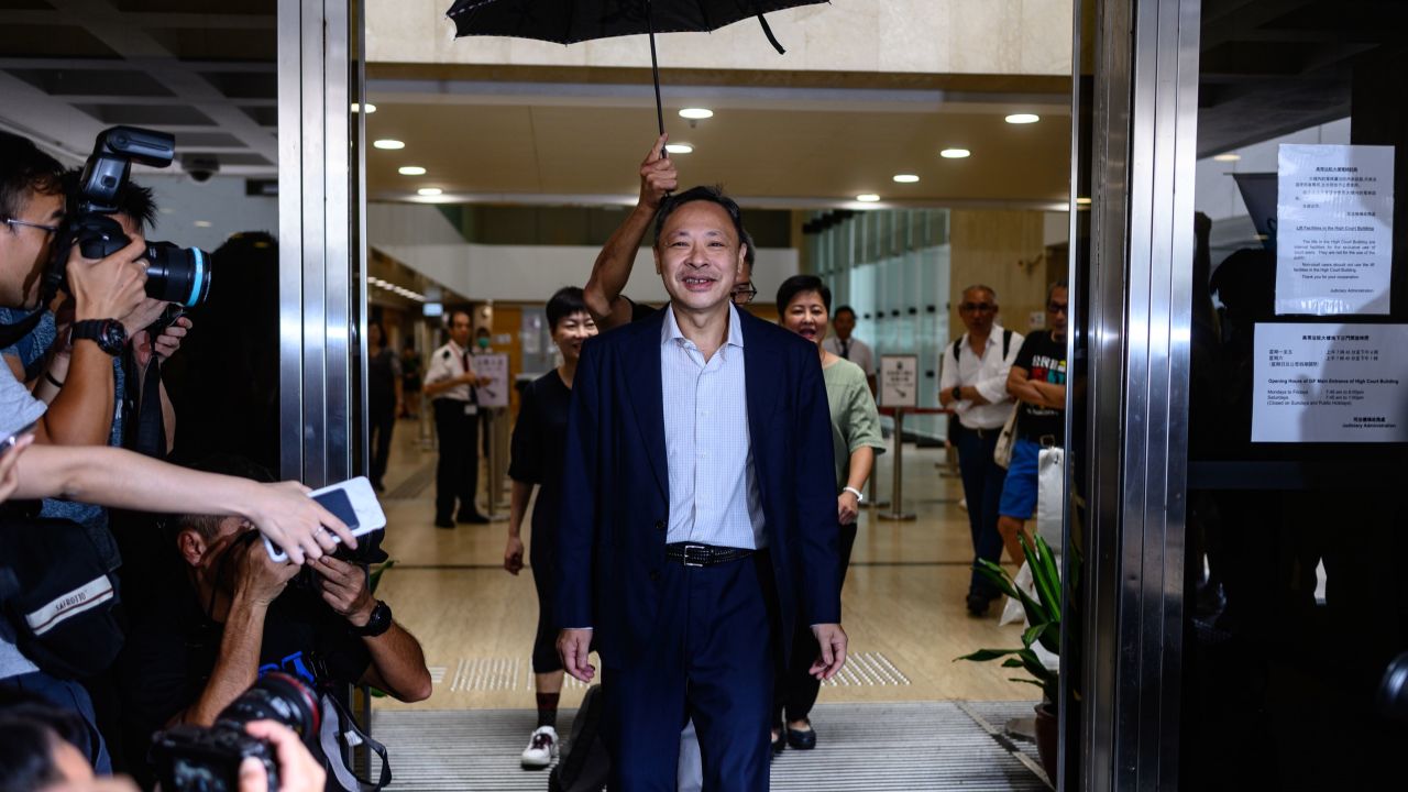 Law professor and activist Benny Tai seen in August 2019. Tai was controversially fired from Hong Kong University this year.