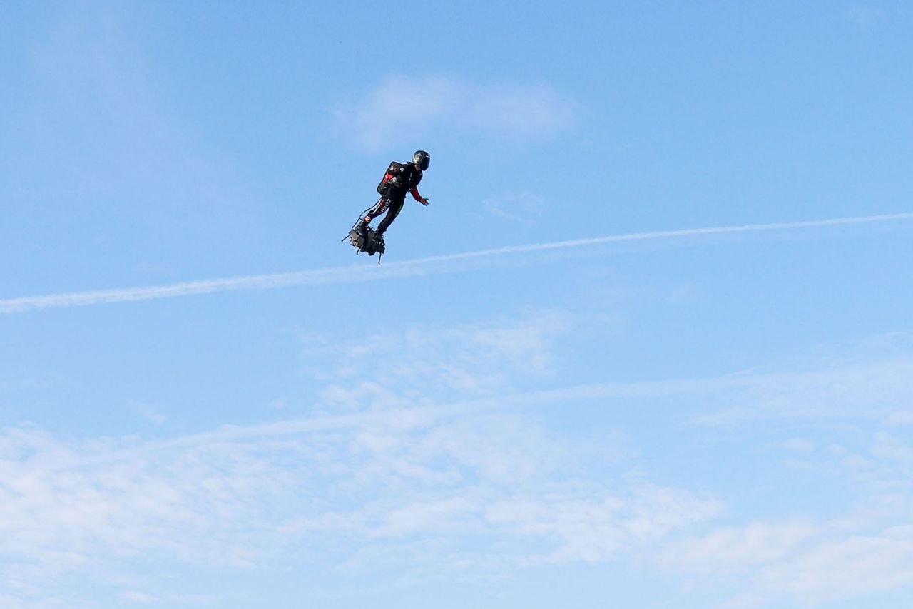 <a href="https://www.cnn.com/2019/08/04/europe/french-inventor-hoverboard-intl-scli/index.html" target="_blank">Last year</a>, French inventor Franky Zapata used a jet-powered Flyboard Air hoverboard to cross the English Channel, and the French military are conducting tests on the technology. If you want a hoverboard right now, though, you'll have to settle for the self-balancing scooters that have earned the nickname. However, you might be safer waiting for the real deal: there have been concerns about safety after several <a href="https://www.cnn.com/2016/07/06/health/hoverboard-recall-fire-hazard/index.html" target="_blank">burst into flames</a>.