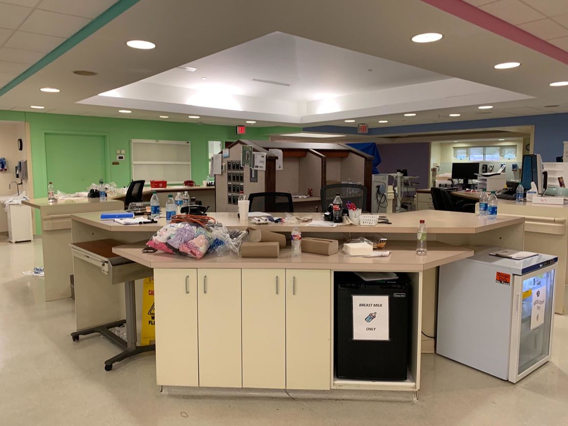 Hospital staff cleared out the NICU and transfered patients in two hours.