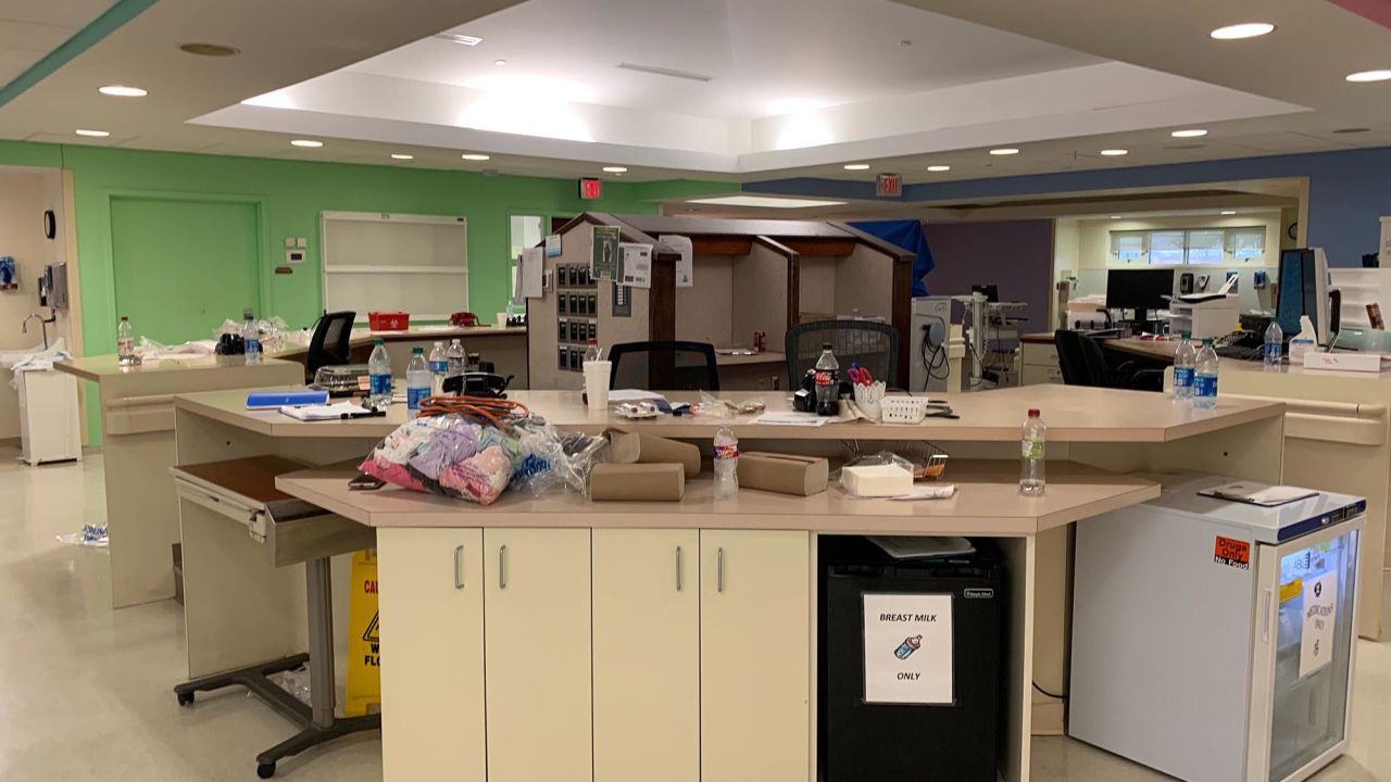 Hospital staff cleared out the NICU and transfered patients in two hours.