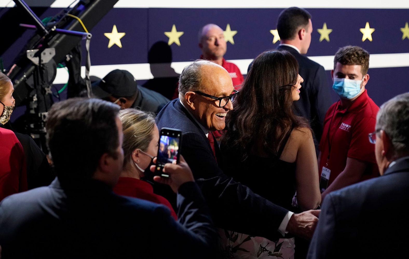 Rudy Giuliani, the former mayor of New York City and one of President Trump's lawyers, arrives at the White House on Thursday.