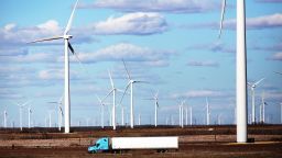 Wind farms, such as these turbines seen in Colorado City in 2016, are providing clean energy to parts of Texas.
