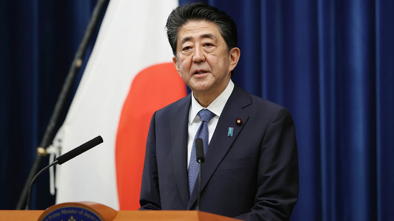 Former Japanese Prime Minister Shinzo Abe in August 2020.