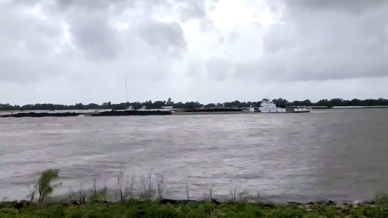 Hurricane Laura's winds were so strong, it reversed the direction of the tide on the Mississippi River.