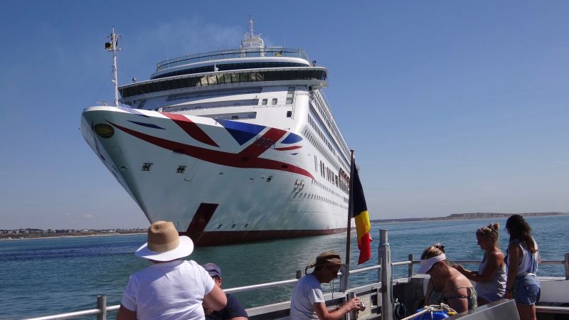 Photos Boat tour takes tourists up close to empty cruise ships CNN