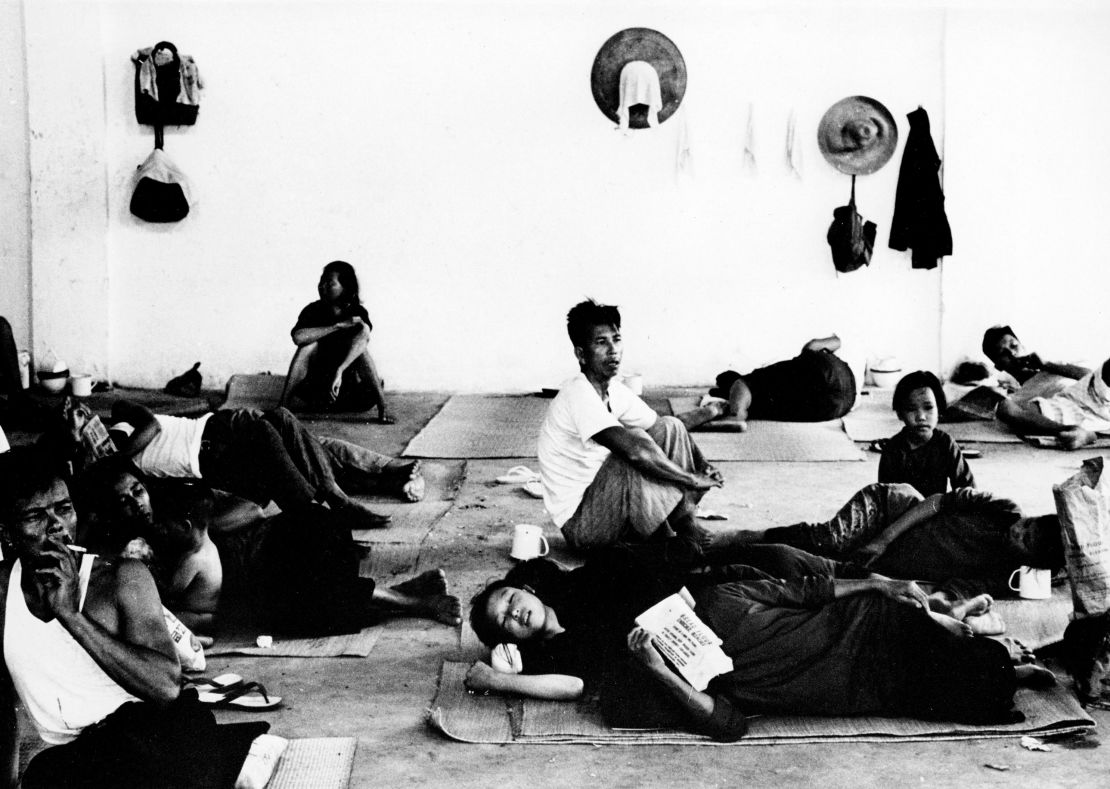 Picture taken on May 1962 showing Chinese refugees in a provisional shelter at Hong Kong, fleeing the famine in China which killed hundreds of thousands of people.