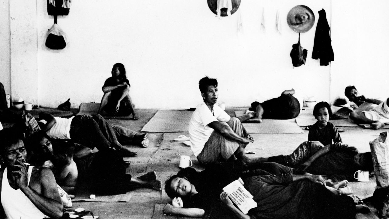 Picture taken on May 1962 showing Chinese refugees in a provisional shelter at Hong Kong, fleeing the famine in China which killed hundreds of thousands of people.