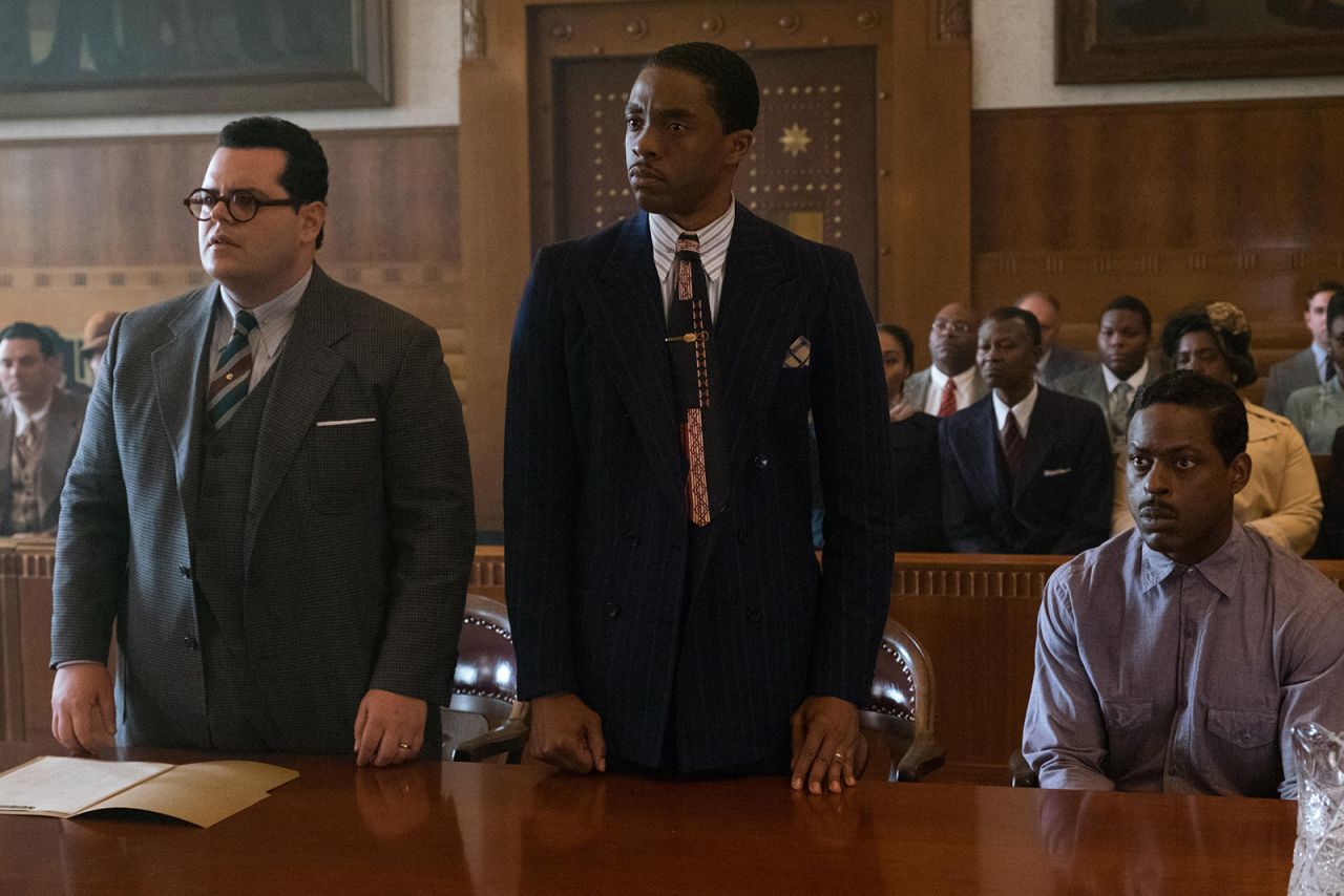 In 2017's "Marshall," Boseman portrayed Thurgood Marshall, the first African American justice on the US Supreme Court.