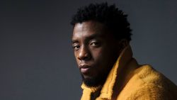 In this Feb. 14, 2018 photo, actor Chadwick Boseman poses for a portrait in New York to promote his film, "Black Panther."  Boseman, who played Black icons Jackie Robinson and James Brown before finding fame as the regal Black Panther in the Marvel cinematic universe, has died of cancer. His representative says Boseman died Friday, Aug. 28, 2020 in Los Angeles after a four-year battle with colon cancer. He was 43.