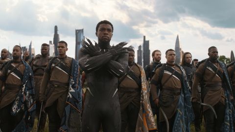 Chadwick Boseman is show as King T'Challa in "Black Panther."