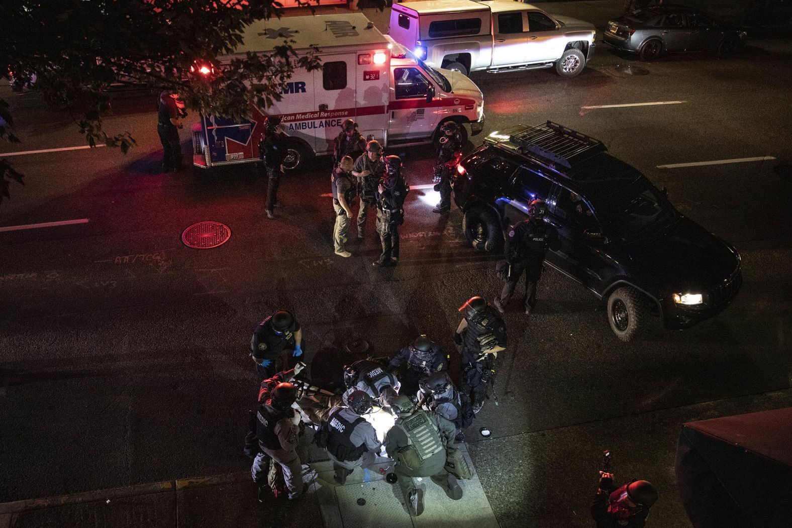 <a href="https://www.cnn.com/2020/08/31/us/governor-brown-portland-plan-curb-protests/index.html" target="_blank">Aaron Danielson</a> is treated by medics <a href="https://www.cnn.com/2020/08/30/us/portland-protest-fatal-shooting/index.html" target="_blank">after being shot on August 29.</a> Danielson — who Portland police said was<a href="https://www.cnn.com/2020/08/31/us/what-happened-portland-shooting-protest/index.html" target="_blank"> shot in the chest</a> — died. A suspect in Danielson's shooting <a href="https://www.cnn.com/2020/09/04/us/portland-protest-suspected-killer/index.html" target="_blank">was shot to death by police</a> as they attempted to arrest him on September 3.