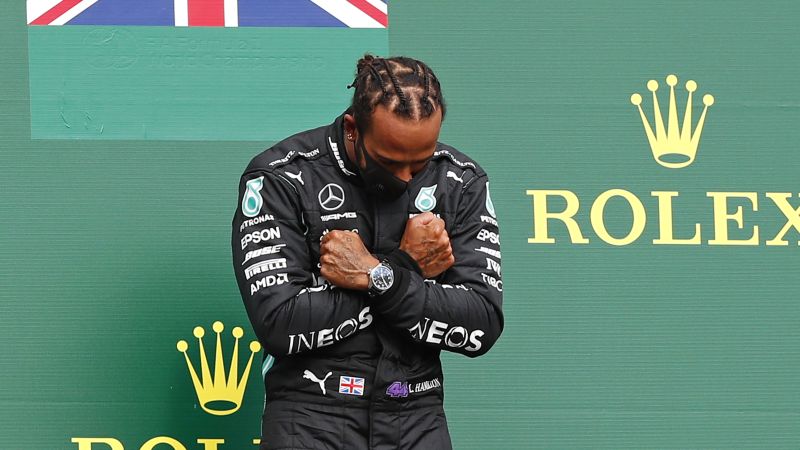 Lewis Hamilton pays tribute to Chadwick Boseman after F1 Belgian GP win