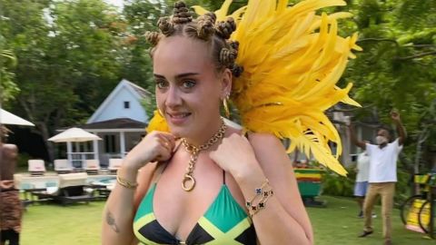 Adele donned Bantu knots for the Notting HIll Carnival in London.