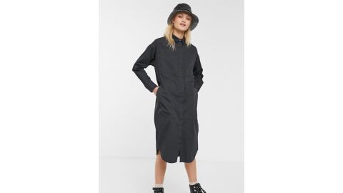 Monki Oversized Shirt Dress With Utility Pockets