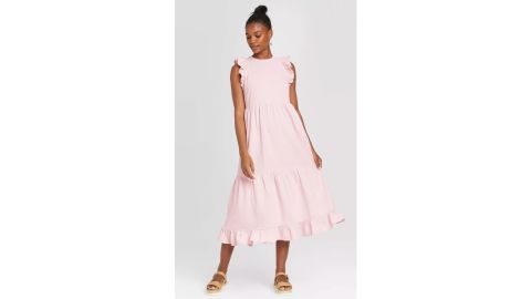 Universal Thread Women's Sleeveless Tiered Ruffle Dress