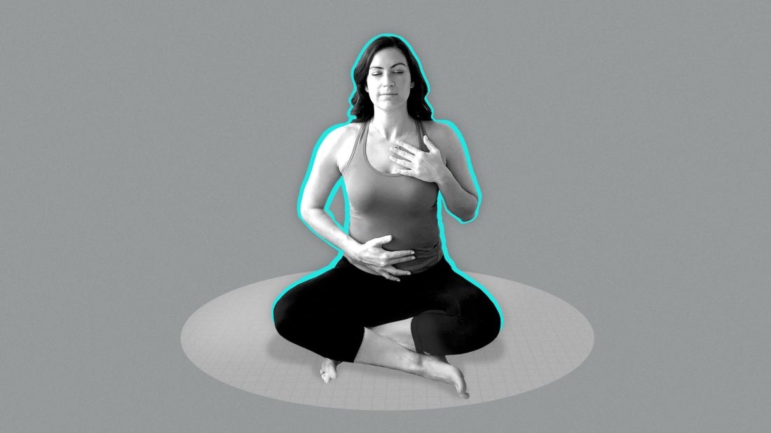 PBS host Stephanie Mansour, of "Step It Up With Steph," demonstrates a mindful breathing exercise that will help you release negativity or stress with each breath. 