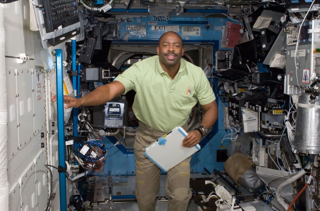 Melvin aboard the space station in 2009. 