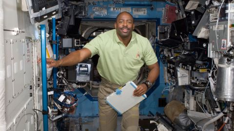 Melvin aboard the space station in 2009. 