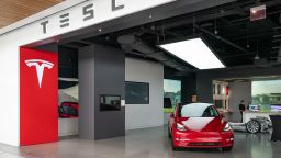 A general view of the Tesla Store at the Westfield Century City shopping mall on August 12, 2020 in Century City, California.  (Photo by AaronP/Bauer-Griffin/GC Images/Getty Images)